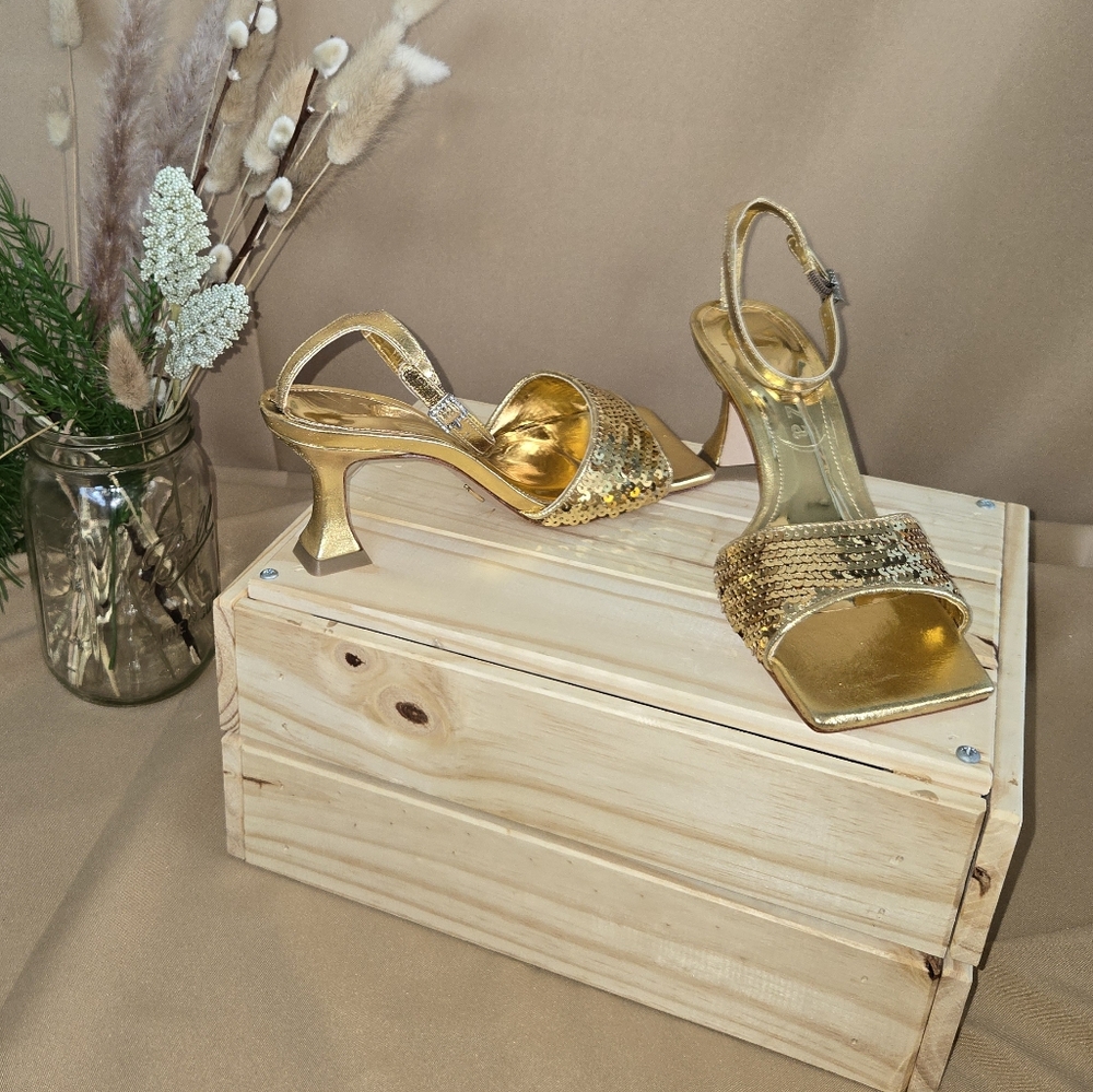 Elegant Gold Heels